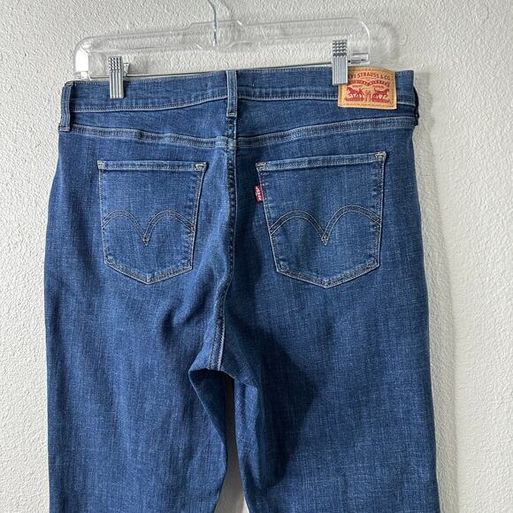 Levi’s Classic Bootcut Jeans 10 Blue Awe Dark Wash Mid Rise Stretch Denim - Picture 7 of 12